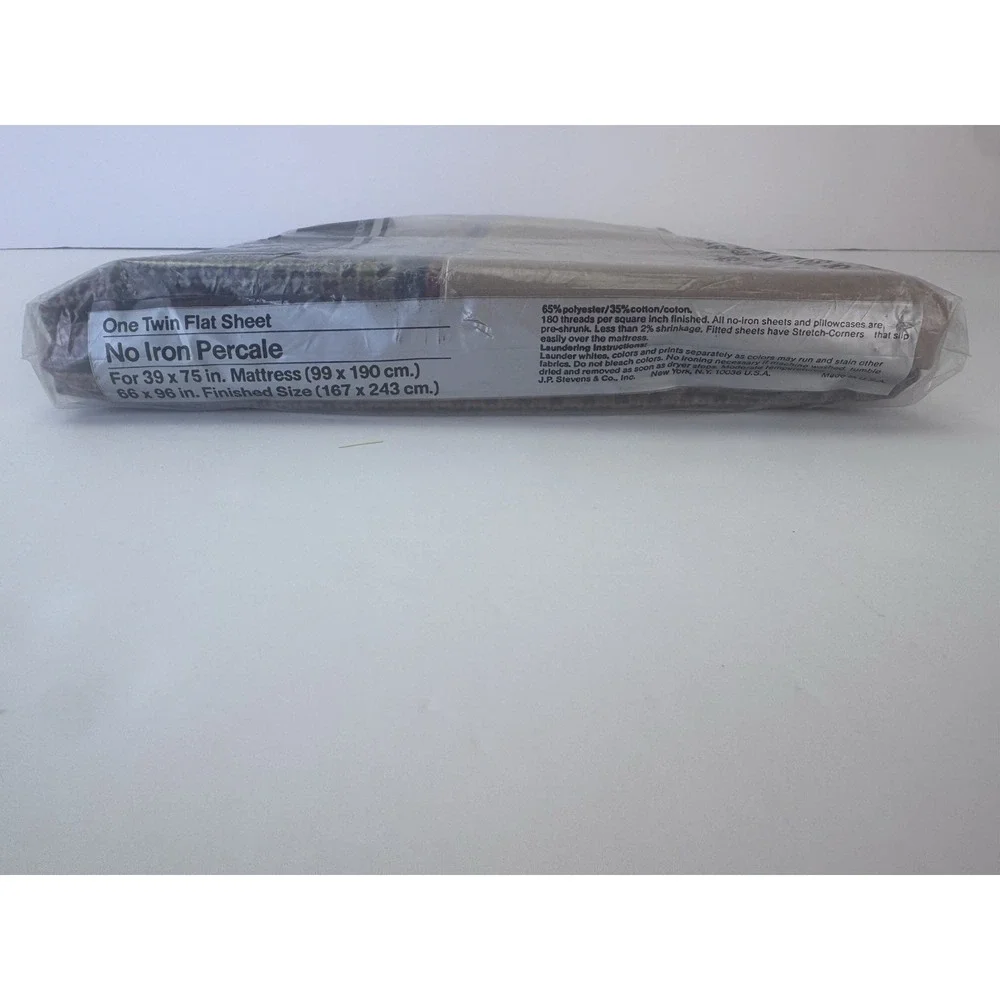 Lot of 2 VTG 1983 Utica J.P Stevens Cardigan Plaid Percale Sheets NOS